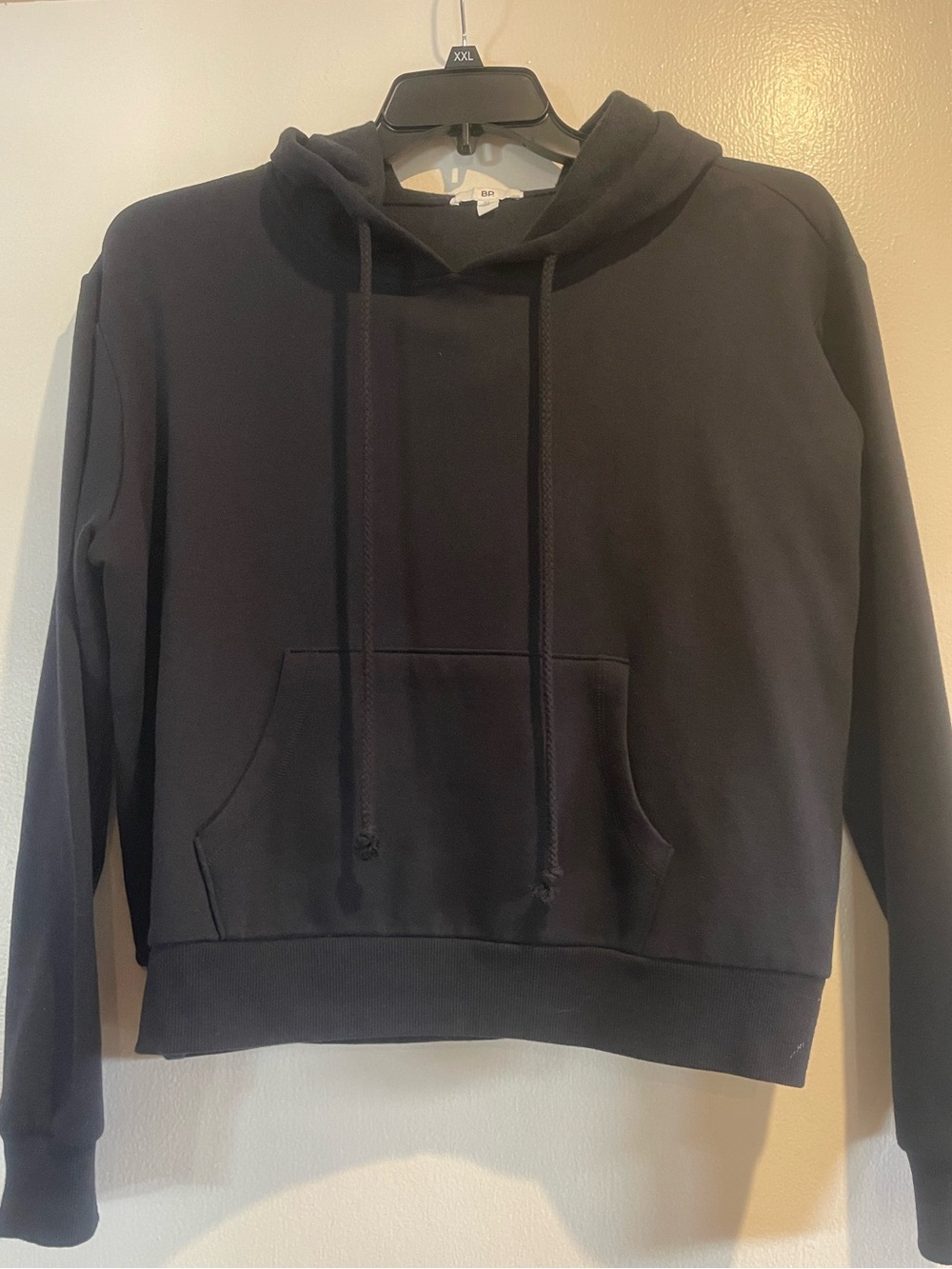 bp Black Pullover Hoodie with Kangaroo Pocket
